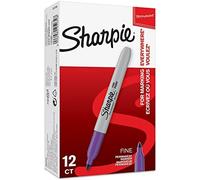 Sharpie 2025034 - Rotuladores permanentes, punta fina, caja de 12, color púrpura