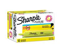 Sharpie Fluo XL - Subrayador amarillo (trazo grueso) - Pack de 12