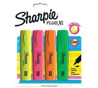 Sharpie Fluo XL - Subrayador (punta biselada de 3 anchos, 1825662 colores surtidos Pack 4 102535