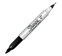 Sharpie Marcador 2 en 1 Twin Tip, punta fina/ultrafina – Negro