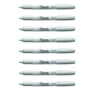 Sharpie Marcadores permanentes metálicos, plateados, punta fina, 8 unidades