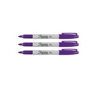 Sharpie Marcadores permanentes, punta fina, morado, 3 unidades