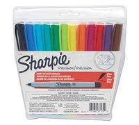 Sharpie® Permanent Markers, Ultra Fine Point, Assorted, 12/Set, Sold as 1 Set