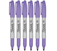 Sharpie - Rotulador permanente de punta fina, color lila, paquete de 6