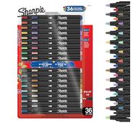 Sharpie Rotuladores acrílicos creativos Marcadores con Punta de pincel base agua | Escribe en la mayoría de superficies | Materiales de arte y manualidades | Tonos cálidos | 36 unidades