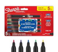 Sharpie Rotuladores acrílicos creativos | Marcadores con punta fina base agua | Escribe en la mayoría de superficies | Materiales de arte y manualidades | Colores surtidos | 5 unidades