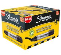 SHARPIE Rotuladores Permanentes Magnum Metal Barrel, Negro, Pack de 12