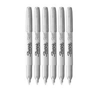 Sharpie Rotuladores permanentes metálicos, punta fina, plata, paquete de 6