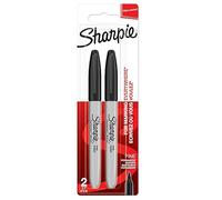 Sharpie rotuladores permanentes | punta fina | color negro | paquete de 2 marcadores | material escolar ideal