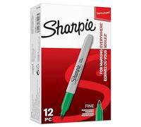 Sharpie Rotuladores permanentes P52241 – Punta fina, color verde – Pack de 6