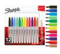 Sharpie rotuladores permanentes | punta fina | colores surtidos | juego de 12 marcadores | material escolar ideal