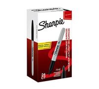 Sharpie rotuladores permanentes resistentes al agua (punta fina) (24 unidades)