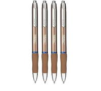 Sharpie S-Gel - Bolígrafo de gel (0,7 mm, tinta azul, 4 unidades), color dorado champán