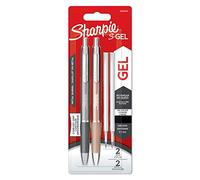 Sharpie Bolígrafos S-Gel metálicos – Punta 0,7 mm – Gris acero y oro rosa – 2 bolígrafos y 2 recambios