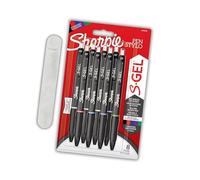 Sharpie S-Gel | Bolígrafos de gel | punta mediana (0,7 mm) | colores de tinta variados | 8 unidades + estuche de terciopelo