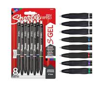 Sharpie Bolígrafos de gel S-Gel, punta mediana (0,7 mm), colores surtidos, 8 unidades