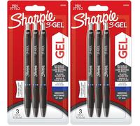 Sharpie S-Gel | Bolígrafos de gel | Punta mediana (0,7 mm) | Tinta azul | 3 unidades (Paquete de 2)