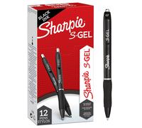 Sharpie S-Gel Bolígrafos de gel Punta mediana (0,7 mm) Tinta negra 12 un