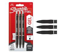 SHARPIE 2136598 - SHARPIE S-GEL rodillo de gel, 0,7 mm, juego de 3, negro