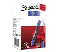 Sharpie W10 - Marcador permanente (Negro, Azul), 12 unidades Azul 1 unidad (Paqu
