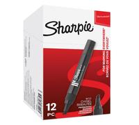 Sharpie W10 rotuladores permanentes punta del cincel negro paquete de 12 m