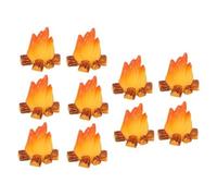 Sharplace 10 Miniaturas de Fogatas Artificiales, Figuras de Resina para Decoración de Casas de Muñecas Y Exteriores.