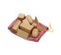 Sharplace 10 Piezas Geométricos de Madera Toy de Aprendizaje para Edades de 3+años