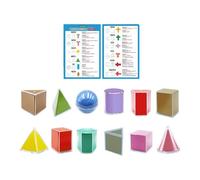 Sharplace 12 Piezas de Figuras Geométricas Plegables, útiles Escolares para Niños en
