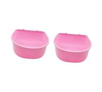 Sharplace 2 Cuencos Colgantes para Comida de Mascotas, Duraderos, Fáciles de Instalar, Prácticos Dispensadores de Comida para Jaulas de Perros, Rosa