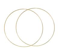 Sharplace 2 Piezas Aro Floral Metal Círculo Grande Manualidad Decoración Pared Hierro Dorado Resistente Adecuado para Fiestas Bodas Cumpleaños Decoración Casa, tal como se describe, 4mm x 45cm