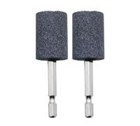 Sharplace 2 Piezas Cabezal Rectificador Hexagonal Rueda Afiladora Taladro Portátil Herramienta Potente Material Corindón Marrón Adecuado para Trabajar Metales M, Cilíndrico 79mm