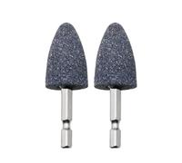 Sharplace 2 Piezas Cabezal Rectificador Hexagonal Rueda Afiladora Taladro Portátil Herramienta Potente Material Corindón Marrón Adecuado para Trabajar Metales M, Cónico 71mm