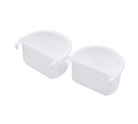 Sharplace 2 Piezas Comedero Pájaros Jaula Colgante Cuenco Alimentador Resistente Accesorios Comida Jaula Aves Bandeja Alimento Duradera Hecho de PP Adecuado Par, 7.4 cm x 6.3 cm x 3.9 cm