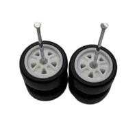 Sharplace 2 Piezas de Ruedas Y Neumáticos para Coche RC 1/64, Accesorio de Repuesto, Durabilidad, Alto Rendimiento, Robustez, Fácil Instalación, Piezas para COC, Blanco