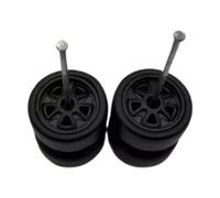 Sharplace 2 Piezas de Ruedas Y Neumáticos para Coche RC 1/64, Accesorio de Repuesto, Durabilidad, Alto Rendimiento, Robustez, Fácil Instalación, Piezas para COC, Negro