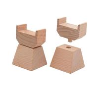 Sharplace 2 Piezas Elevadores para Vías de Tren de Madera Soportes de Puente Bloques de Apoyo Accesorios de Construcción para Juguetes Manualidades Educativas