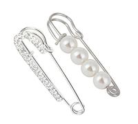 Sharplace 2 Piezas Grandes Alfileres de Seguridad de Metal Kilt Bufanda Broche de Seguridad 62 / 70mm Color Plata