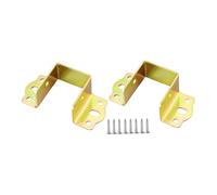 Sharplace 2 Piezas Herrajes para Rieles de Cama Soportes para Marco Bisagras Y Conectores de Acero Resistente con Tornillos Adecuado para Reparar Estructuras D, Oro