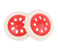 Sharplace 2 Piezas Rueda para Carrito de Compras Ruedas Universal de Goma Espumada Recambio para Carritos de Utilidad Accesorio Silencioso y Fácil de Instalar, Rojo, Individual