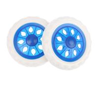 Sharplace 2 Piezas Rueda para Carrito de Compras Ruedas Universal de Goma Espumada Recambio para Carritos de Utilidad Accesorio Silencioso y Fácil de Instalar, Azul, Individual