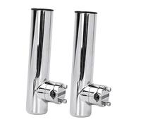 Sharplace 2 Piezas Soporte para Caña de Pescar Marino Soporte Profesional para Cañas Resistente Montaje por Abrazadera Accesorio de Acero Inoxidable con Gran