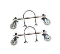 Sharplace 2 Rodillos Calefactores, Base Robusta de Acero Al Carbono para Calentamiento Eléctrico, Blanco