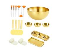 Sharplace 26 piezas de suministros de esteticista con cepillo, diadema, bandeja de 3 secciones, tazón para mezclar productos faciales para dormitorio, oficina y