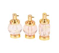 Sharplace 3 Piezas de Frascos de Perfume en Miniatura para Casa de Muñecas, Accesorios Pequeños, Adornos para, Hechos de Aleación Y Vidrio, Ideal, Oro