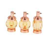 Sharplace 3 Piezas de Frascos de Perfume en Miniatura para Casa de Muñecas, Accesorios Pequeños, Adornos para, Hechos de Aleación Y Vidrio, Ideal, Oro Rosa