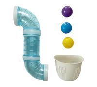 Sharplace 3 Piezas Tablero Ocupado Tubo Educativo Accesorios de Motricidad Conducto Transparente Adecuado para Aprendizaje Sensorial, Azul 43cm