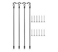 Sharplace 4 Correas para Caña de Pescar, Correas de de 45 Cm, Conector para Montaje en Cubierta, Bandas Elásticas para Cubierta, Kayak Y Camión.