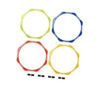 Sharplace 4 Piezas de Aros de para Fútbol, círculos de Ejercicio, Aros de Salto, Equipo de Entrenamiento de Velocidad, Material PP, Adecuado para Niñ, L