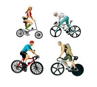 Sharplace 4 Piezas de Modelo de Jinete a Escala 1/87, Modelo de Personaje en Miniatura para Decoración de Escritorio