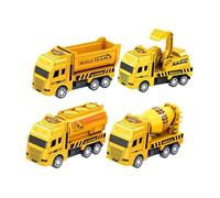 Sharplace 4 Piezas de Vehículos de Ingeniería de Retroceso, Juguete para Niños de 3, 4, 5 Y 6 años.